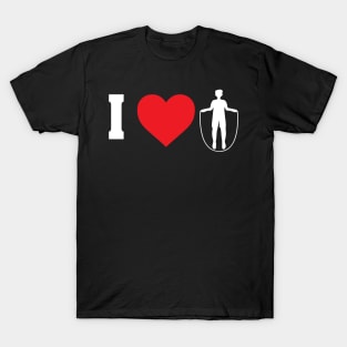 I Love Design for Rope Jumpers Man T-Shirt